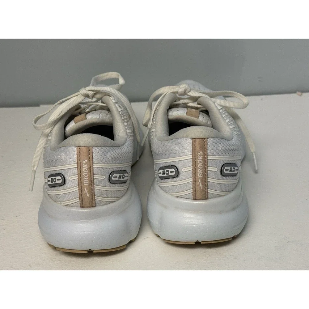 Brooks Glycerin 20 White Tan Women's Running Shoes Size 8.5 Medium 1203691B122